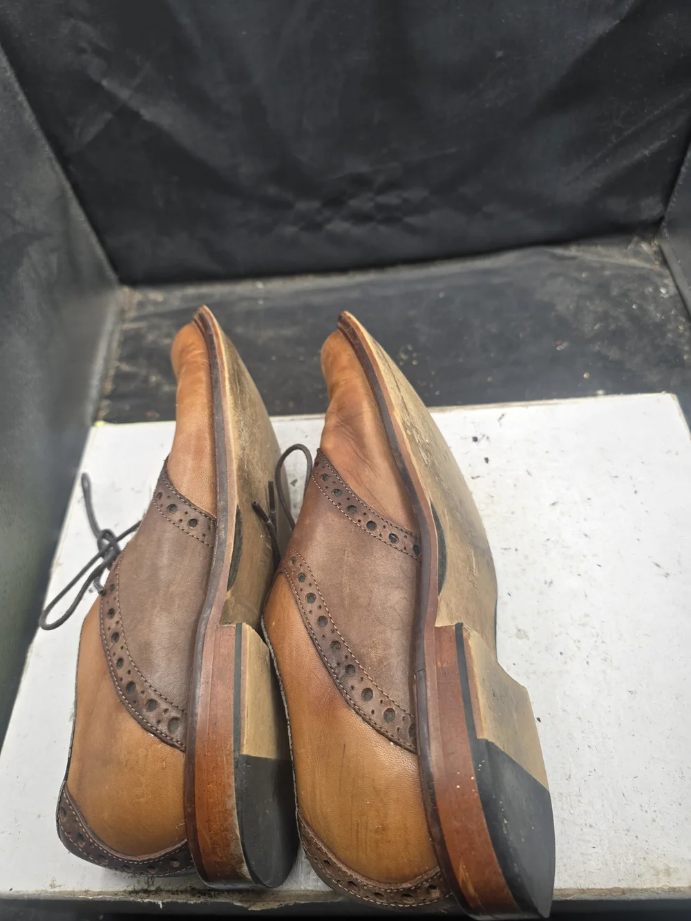Men's Brown Leather Brogue Derby Shoes